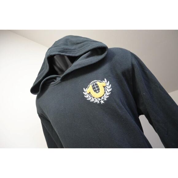 True Religion Hoodie Jacket Black Long Sleeve Mens Sz XL - Picture 1 of 9